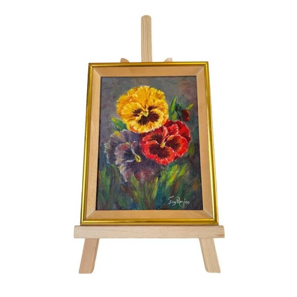 1981 Vintage Botanical Oil Painting Original Art Of Jay Reighs Faresed-4 - Picture 2 of 13